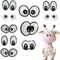 120PCS 14mm-38mm Cartoon Plastic Safety Eyes with Washers for Amigurumi, Crochet Bears, Stuffed Animals & DIY Clay Dolls